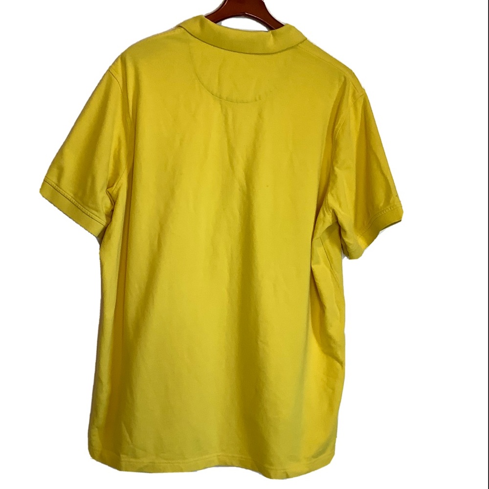 Lands End Logo Polo Golf Mens Size XX-Large 2XL 2-Button Up Yellow Shirt EUC. - Picture 2 of 6